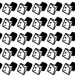 seamless pattern of cute monster cartoon