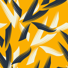 Abstract nature vector artwork on the seamless pattern