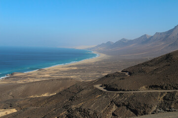 Ocean with mountain on Fuerteventura
