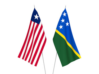 Solomon Islands and Liberia flags