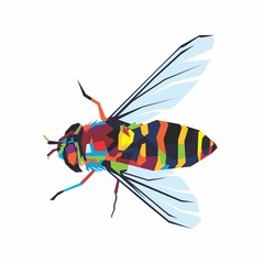 bee. vector illustration of bee in colorful style. suitable for t-shirt design, t-shirt screen printing, wall decoration, children's drawings, etc. eps file