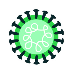 Vector illustration of coronavirus symbol icon