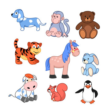 Cartoon baby animals set in vector format 