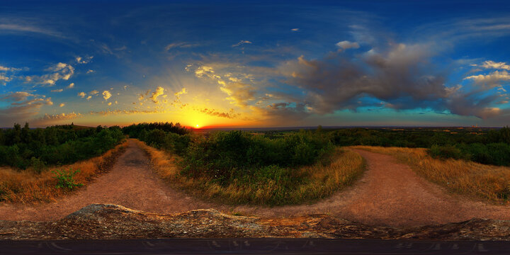 Sun on the horizon