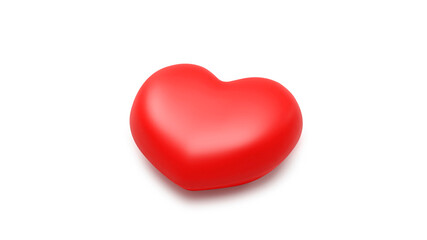 Big Red Heart, Isolated On White Background. 3d render