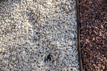 small bright pebbles and gravel as background or texture