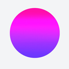 Vector 3D gradient circle. Abstract colorful background. Abstract 3D shape. Modern color of 2022