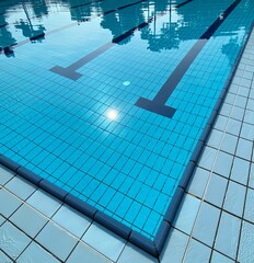 Schwimmbad Swimmingpool in Italien Triest im Sommer