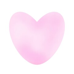 Love shape in pastel pink