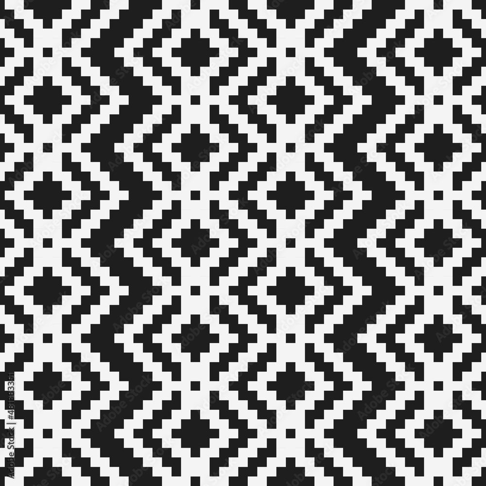 Aufkleber vector pixel ornaments from triangles. vector pattern of identical shapes for a sweater, for example