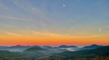sunset in the mountains