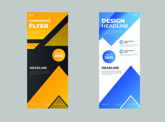 Roll up banner template graphic illustration design.