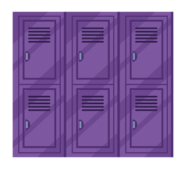 school purple lockers