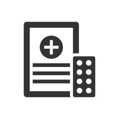 medicine prescription icon - medicine document icon