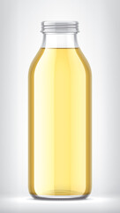 Glass Bottle on background. 