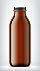 Color Glass Bottle on background. 