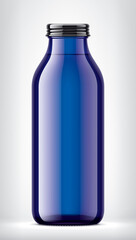 Color Glass Bottle on background. 
