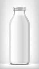 Glass Bottle on background. 