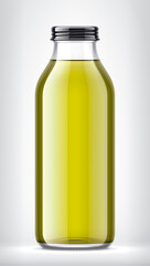Glass Bottle on background. 