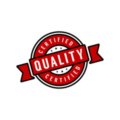 Obraz premium Certified quality business label stamp logo design template