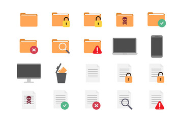 Folder file document icon vector