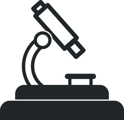 Modern microscope icon vector, Line Microscope icon isolated on white background.