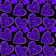 seamless background with hearts