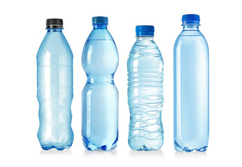 Set of plastic bottles