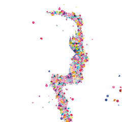 Konfetti Gesicht Junge Mädchen - transgender 