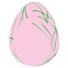 Decorative Easter egg vector illustration Design element Isolated on white background