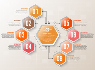 Abstract 3D Paper Infographics. Business template .Vector illustration