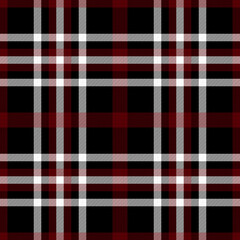 Tartan plaid. Scottish pattern in red, white cage. Scottish cage. Traditional Scottish checkered background. Template for design ornament. Seamless fabric texture ethnic pattern vector illustrations