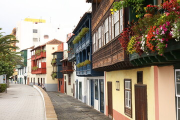 Fototapeta na wymiar Balcones, Santa Cruz de La Palma, Santa Cruz de Tenerife, Islas Canarias, España