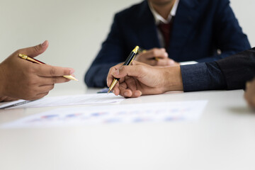 Business cooperation signing meeting. Concept of signing a contract, a legal agreement and a lawyer.