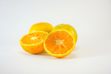 oranges fruit studio isolated on a white background.