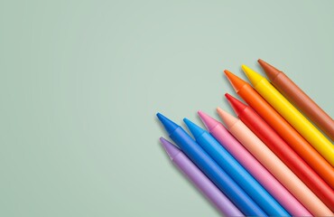 Colored markers on the background is pen with thick writing point for writing or drawing.