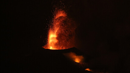 Erupción Volcán Cumbre Vieja, La Palma, Islas Canarias, España