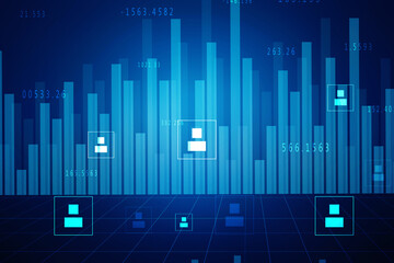 2d illustration Business Network concept