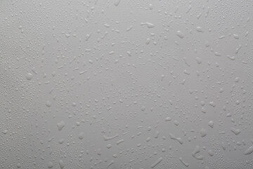 Water drops on a plastic  surface