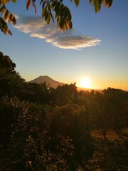 sunset in the mountains