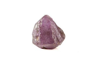 macro mineral stone alexandrite red - violet in daylight on a white