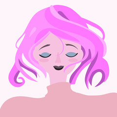 Vector portrait of a cute girl. Beautiful woman in a modern design of realistic graphic paper. Illustration of student learning. Creative paper Art, an educational concept
