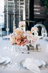 Wedding table decoration. Wedding flowers. Wedding cards. Invitation cards.