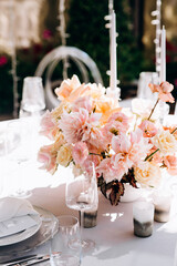 Wedding table decoration. Wedding flowers. Wedding cards. Invitation cards.