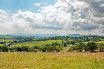 Fototapeta premium Summertime hills in Wales.