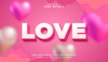 3D Love text effect - Editable text effect