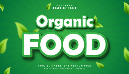 3D Organic Food text effect - Editable text effect