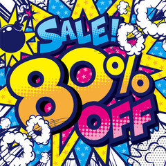 80%割引POP素材