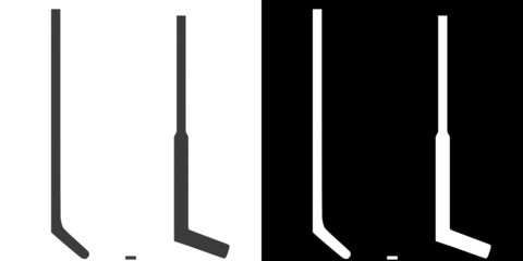 3D rendering of two ice hockey sticks and a puck