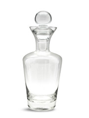 Simple empty liquor glass bottle, isolated